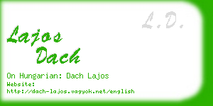 lajos dach business card